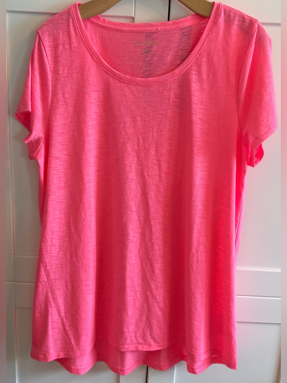 Lilly Pulitzer Neon Pink Short-Sleeve Crewneck Tee